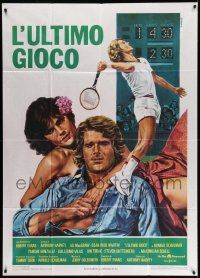 3p740 PLAYERS Italian 1p '79 Ali MacGraw, Dean-Paul Martin, different tennis art by Napoli!