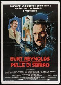 3p776 SHARKY'S MACHINE Italian 1p '82 different art of Burt Reynolds, Gassman & Rachel Ward!