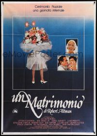 3p825 WEDDING Italian 1p '78 Robert Altman, different image of bouquet with dynamite!