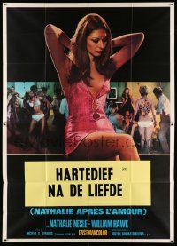 3p237 LOVE UNDER AGE Italian 2p '70 Nathalie apres l'amour, sexy Nathalie Nell undressing!