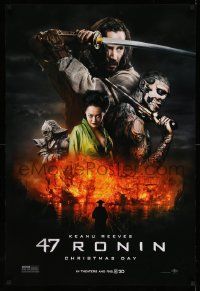 3r033 47 RONIN teaser DS 1sh '13 Keanu Reeves w/sword, Hiroyuki Sanada, Rick Genest!