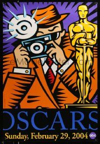 3r010 76TH ANNUAL ACADEMY AWARDS DS 1sh '04 great Burton Morris art of photographer & Oscar!