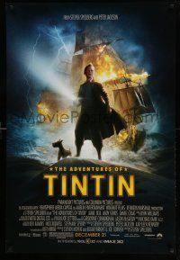3r049 ADVENTURES OF TINTIN advance DS 1sh '11 Steven Spielberg's version of the Belgian comic!