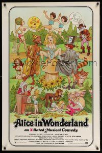 3r067 ALICE IN WONDERLAND 1sh '76 x-rated, sexy Playboy cover girl Kristine De Bell!