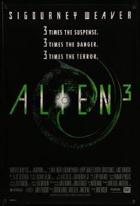 3r070 ALIEN 3 1sh '92 Sigourney Weaver, 3 times the danger, 3 times the terror!