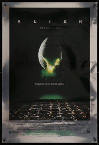 3r068 ALIEN style A foil heavy stock 1sh R03 Ridley Scott outer space sci-fi monster classic!