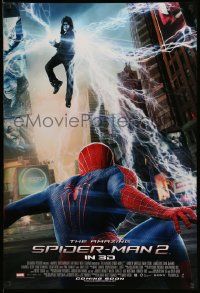 3r092 AMAZING SPIDER-MAN 2 int'l advance DS 1sh '14 Electro over with Garfield in the city!