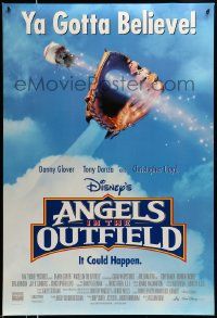 3r123 ANGELS IN THE OUTFIELD DS 1sh '94 Disney, great image of baseball going through glove!