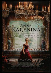 3r126 ANNA KARENINA advance DS 1sh '12 cool image of sexy Keira Knightley in title role!