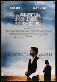 3r141 ASSASSINATION OF JESSE JAMES advance DS 1sh '07 Brad Pitt, Casey Affleck, outlaws!