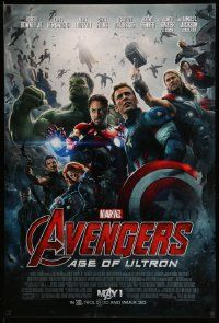3r157 AVENGERS: AGE OF ULTRON advance 1sh '15 Marvel Comics, Johansson, Downey Jr., top cast!