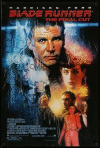 3r227 BLADE RUNNER 1sh R07 Ridley Scott sci-fi classic, art of Harrison Ford by Drew Struzan!