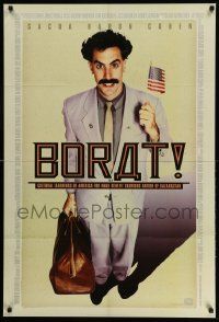 3r249 BORAT style B int'l DS 1sh '06 image from Sacha Baron Cohen mockumentary w/ Cyrillic title!