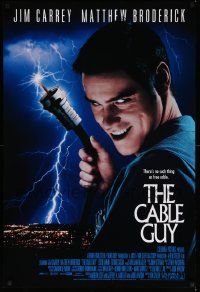 3r287 CABLE GUY DS 1sh '96 Jim Carrey, Matthew Broderick, directed by Ben Stiller!