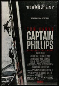 3r299 CAPTAIN PHILLIPS advance DS 1sh '13 Tom Hanks' ship being boarded by pirates!