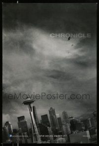 3r344 CHRONICLE style A teaser DS 1sh '12 cool image of Seattle skyline & people flying!