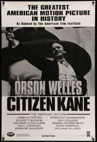 3r348 CITIZEN KANE 1sh R98 some called Orson Welles a hero, others called him a heel!