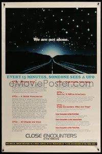 3r356 CLOSE ENCOUNTERS OF THE THIRD KIND 1sh '77 Steven Spielberg sci-fi classic, cool facts!