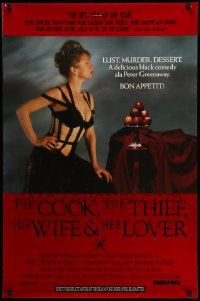 3r378 COOK, THE THIEF, HIS WIFE & HER LOVER 1sh '90 Peter Greenway, sexy Helen Mirren!