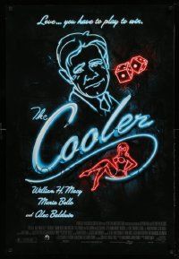 3r382 COOLER 1sh '03 Alec Baldwin, William H. Macy, cool neon sign design!