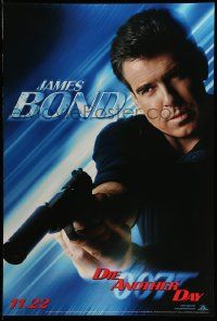 3r473 DIE ANOTHER DAY teaser 1sh '02 Pierce Brosnan as James Bond 007 pointing silenced pistol!