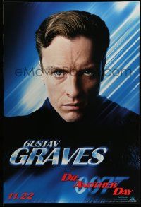 3r469 DIE ANOTHER DAY teaser 1sh '02 James Bond 007, portrait of Toby Stephens as Gustav Graves!