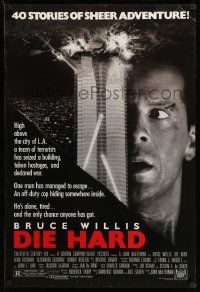 3r477 DIE HARD 1sh '88 Bruce Willis vs twelve terrorists, action classic, borderless design!