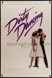 3r481 DIRTY DANCING 1sh '87 great image of Patrick Swayze & Jennifer Grey dancing!