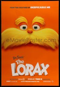 3r499 DR. SEUSS' THE LORAX advance DS 1sh '12 great image of title character!