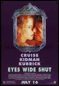 3r586 EYES WIDE SHUT advance DS 1sh '99 Kubrick, Tom Cruise & Nicole Kidman refelcted in mirror!
