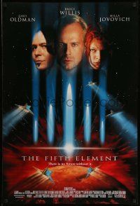 3r616 FIFTH ELEMENT DS 1sh '97 Bruce Willis, Milla Jovovich, Oldman, directed by Luc Besson!
