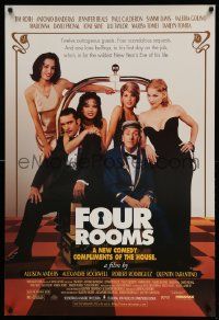 3r652 FOUR ROOMS 1sh '95 Tarantino, Tim Roth, Antonio Banderas, Madonna, Marisa Tomei!
