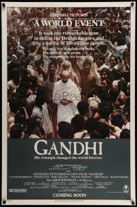 3r688 GANDHI advance 1sh '82 Ben Kingsley as The Mahatma, directed by Richard Attenborough!