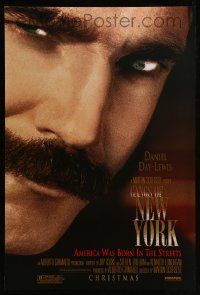 3r689 GANGS OF NEW YORK advance DS 1sh '02 Martin Scorsese, close-up of Daniel Day-Lewis!