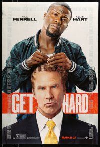 3r694 GET HARD advance DS 1sh '15 wacky image of Ferrell and Hart, an education in incarceration!