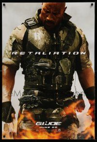 3r684 G.I. JOE: RETALIATION recalled teaser DS 1sh '12 Bruce Willis, image of Dwayne Johnson!