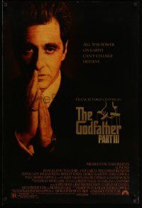 3r715 GODFATHER PART III 1sh '90 best image of Al Pacino, Francis Ford Coppola!