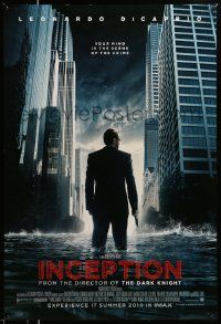 3r903 INCEPTION IMAX advance DS 1sh '10 Christopher Nolan, Leonardo DiCaprio standing in water!
