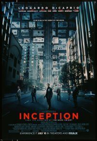 3r902 INCEPTION advance DS 1sh '10 Christopher Nolan, Leonardo DiCaprio, Gordon-Levitt!