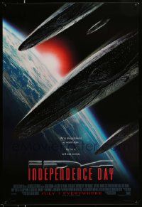 3r908 INDEPENDENCE DAY style B advance 1sh '96 great image of alien ships coming to Earth!