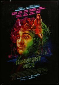 3r924 INHERENT VICE advance DS 1sh '14 Joaquin Phoenix, Brolin, Wilson, wild different artwork!