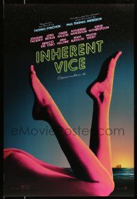 3r925 INHERENT VICE teaser DS 1sh '14 Joaquin Phoenix, Brolin, Wilson, sexy image of legs on beach