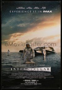 3r933 INTERSTELLAR IMAX advance DS 1sh '14 Matthew McConaughey, Anne Hathaway, Jessica Chastain!