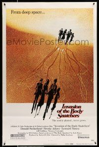 3r938 INVASION OF THE BODY SNATCHERS advance 1sh '78 Kaufman classic remake of space invaders!