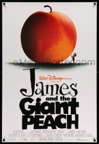 3r966 JAMES & THE GIANT PEACH DS 1sh '96 Walt Disney stop-motion fantasy peach cartoon!
