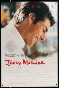 3r972 JERRY MAGUIRE advance DS 1sh '96 close up of Tom Cruise, directed by Cameron Crowe!