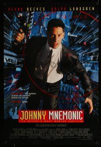3r979 JOHNNY MNEMONIC DS 1sh '95 Keanu Reeves, Dolph Lundgren, Dian Meyer, Ice-T, Takeshi Kitano