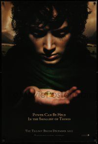 3s106 LORD OF THE RINGS: THE FELLOWSHIP OF THE RING teaser 1sh '01 J.R.R. Tolkien, power!