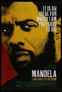 3s153 MANDELA: LONG WALK TO FREEDOM DS 1sh '13 cool image of Idris Elba as Nelson Mandela!