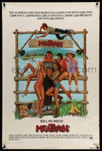 3s192 MEATBALLS 1sh '79 Ivan Reitman, artwork of Bill Murray & hot babes by Morgan Kane!